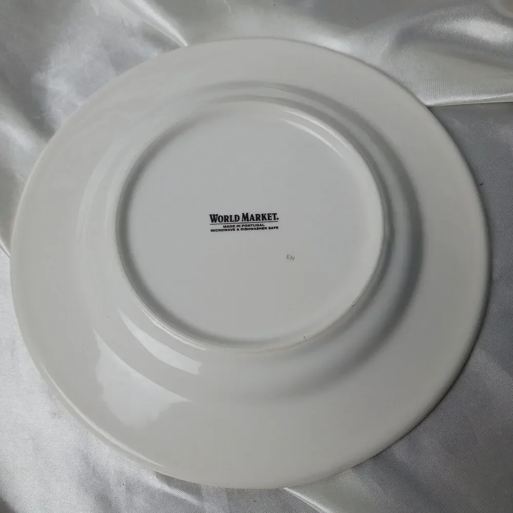 WORLD MARKET MADE IN PORTUGAL COLORFUL  8'' PLATE-CRAZING